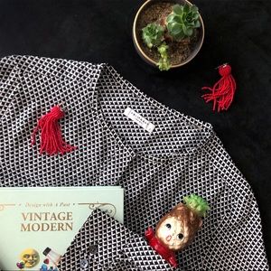 Equipment Silk Geometric Blouse